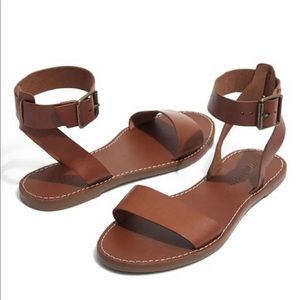 NIB Madewell Boardwalk Ankle-Strap Sandals